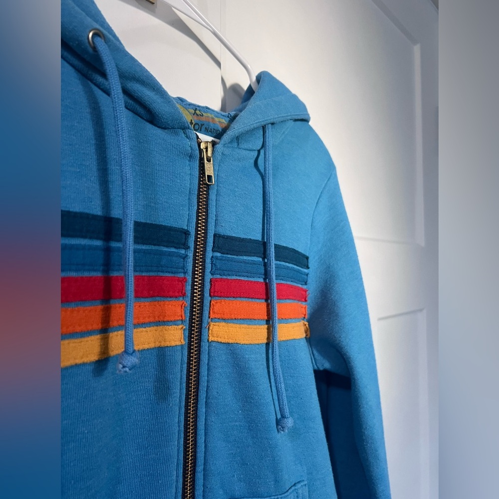Aviator Nation five stripe zip hoodie